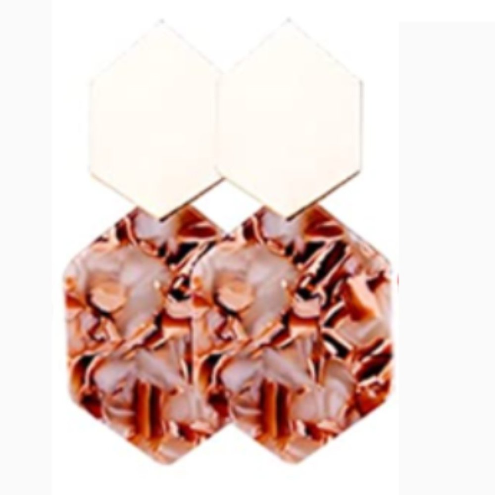 3 for $25 Pink Marble Acrylic Earrings